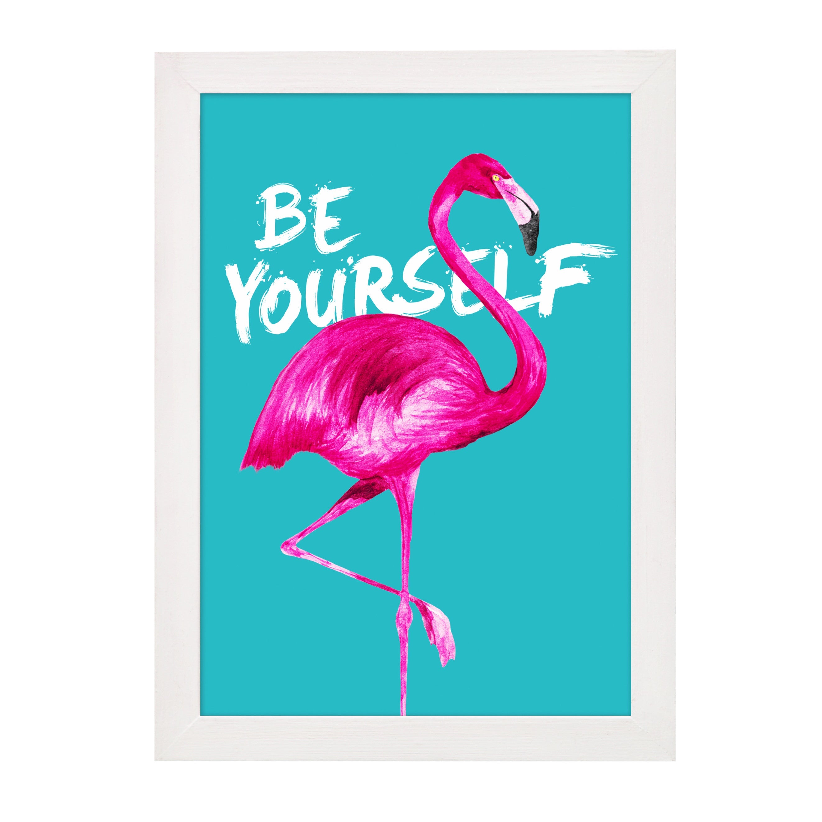Be Yourself Flamingo Print