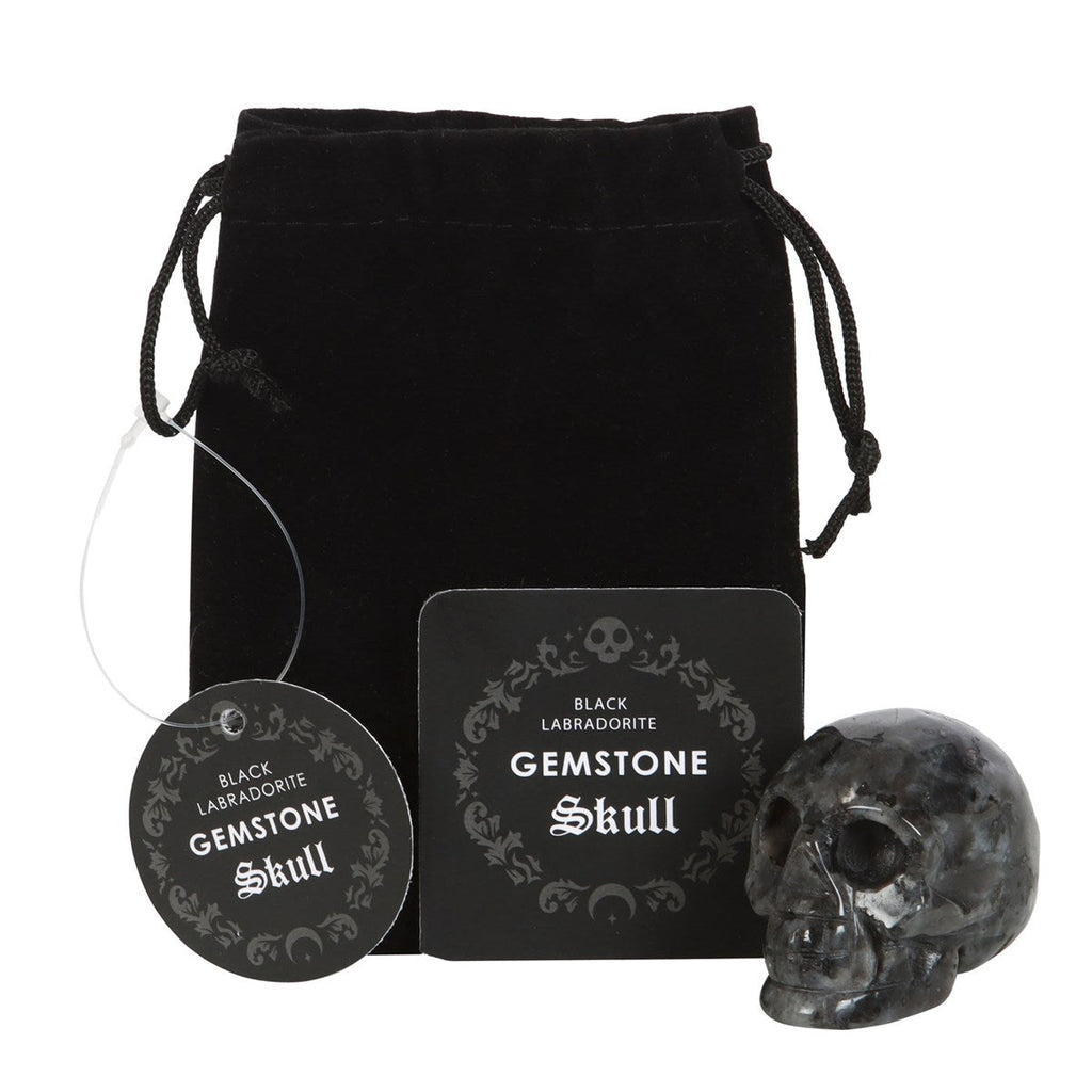 Gothic Gifts Black Labradorite Crystal Skull