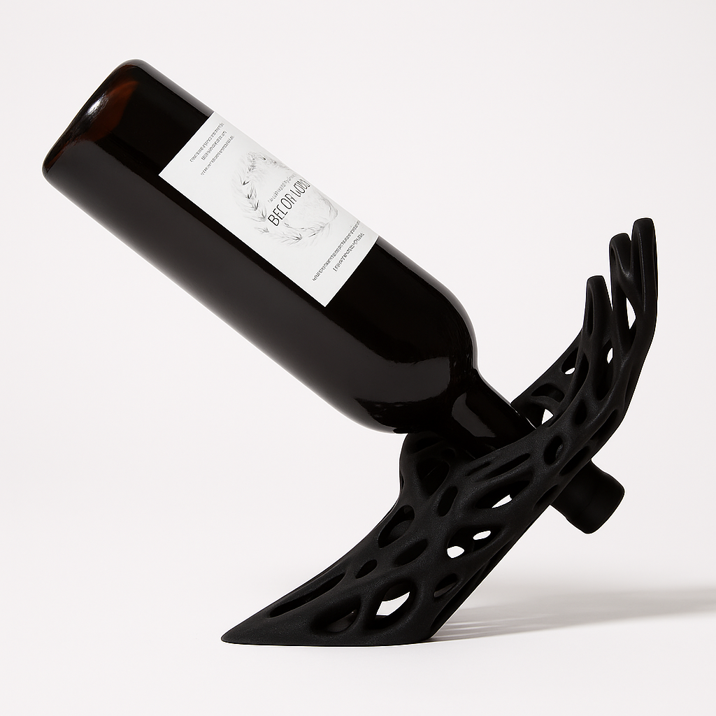 Flow Balancing Wine Bottle Holder 3D Printed