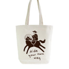 Ride Your Own Way Canvas Shopping Tote Bag - fancy cowboy on a horse