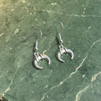Crescent Horn Charm Drop Earrings