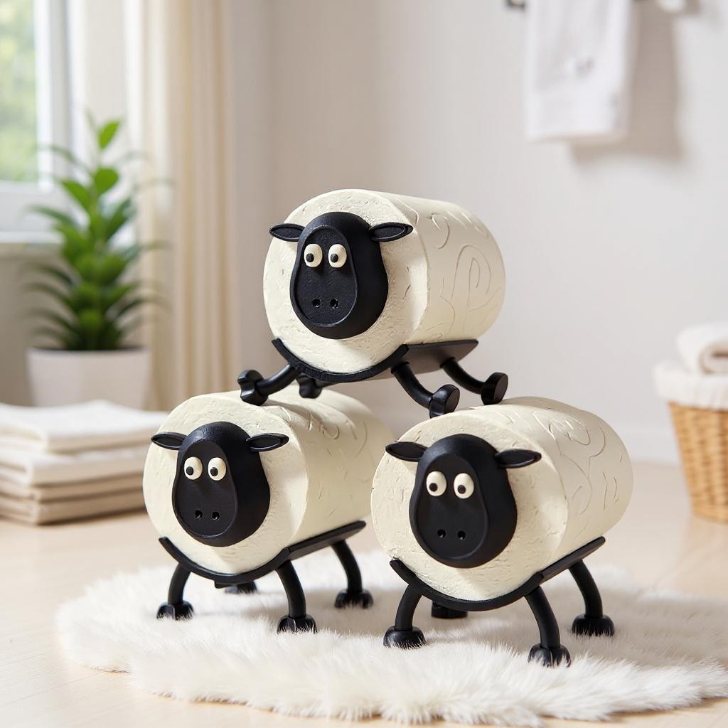 Sheep Toilet Roll Holder – Funny 3D Printed Bathroom Décor