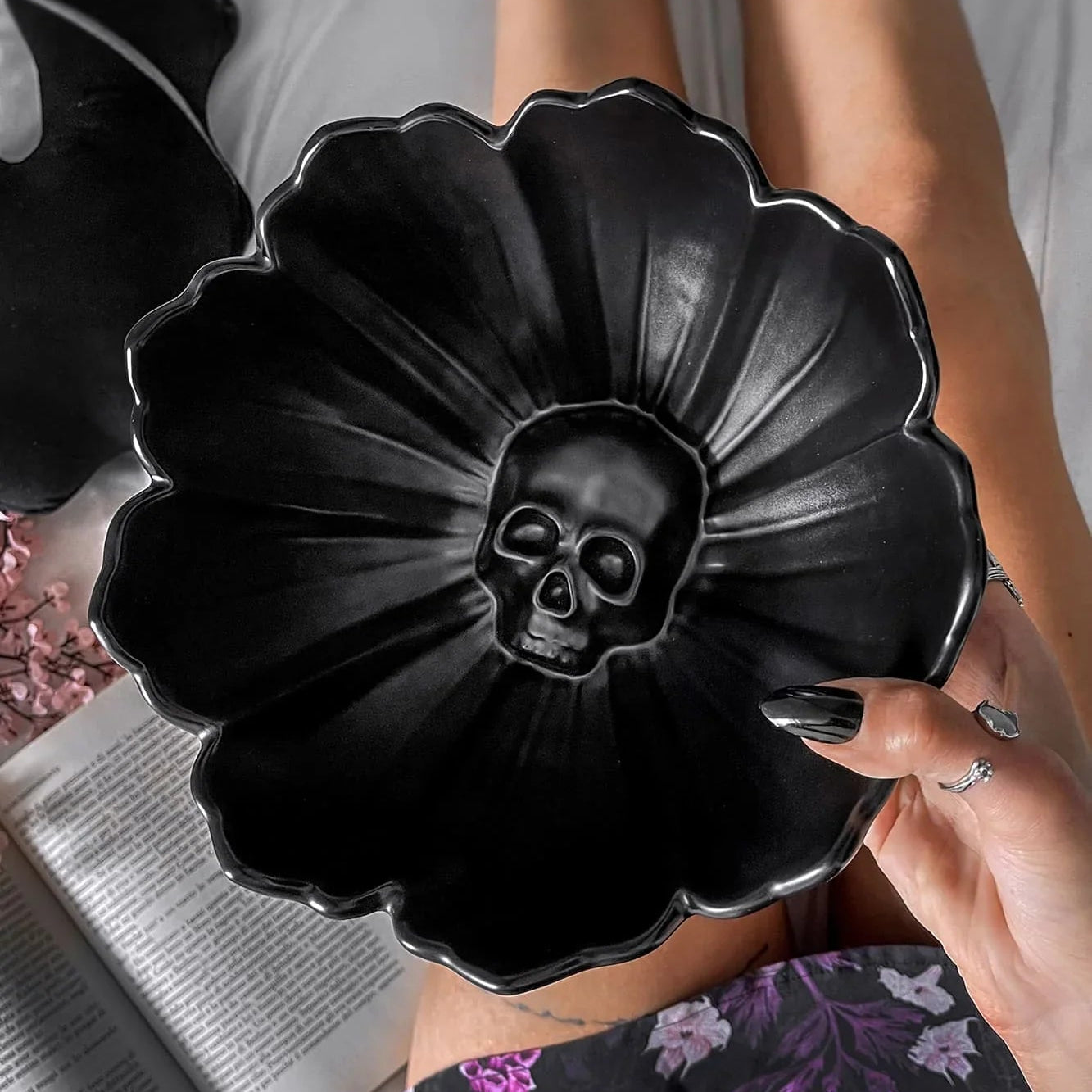 Killstar Grim Blossom Ceramic Bowl