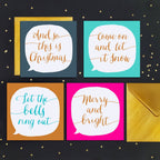 Merry and Bright Song Lyrics Christmas Card