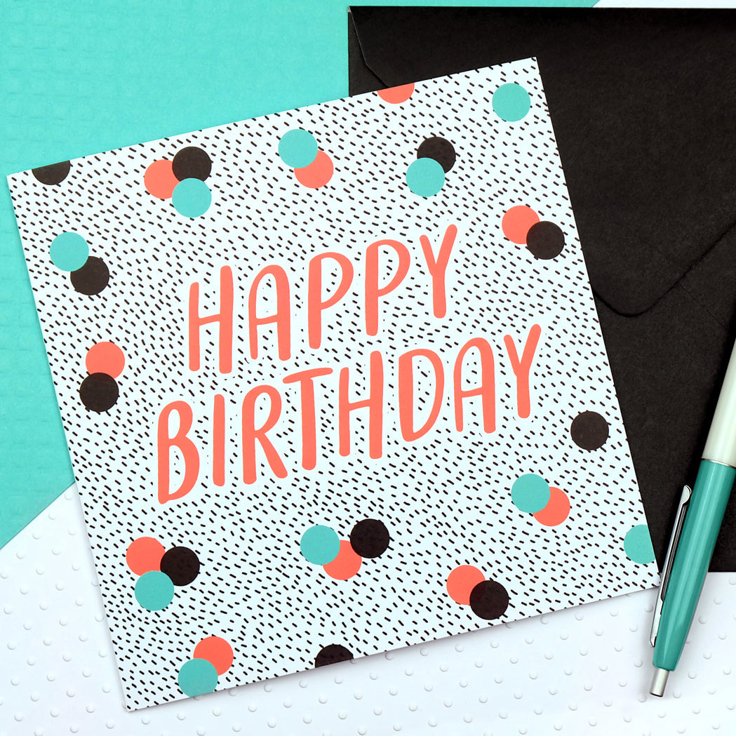 Dotty Happy Birthday Card