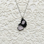 Gothic Pink Record Player Pendant Necklace