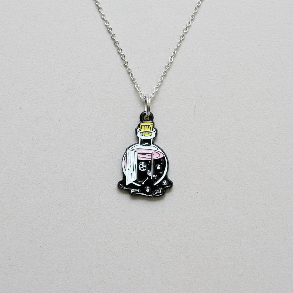 Pastel Goth Potion Bottle Pendant Necklace