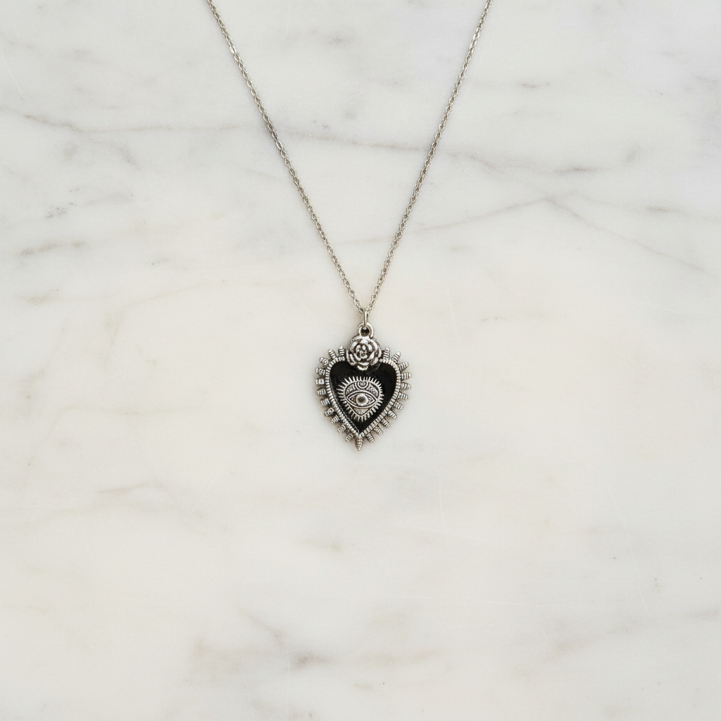 Gothic Illuminati Heart Pendant Necklace