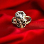 Sci-fi Gothic Alien Snake Skull Statement Ring Silver Tone Halloween Ring - Various Sizes