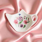 Crawford & Kent Floral Teabag Holder Spoon Rest Gift