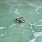 Celtic Patterned Stackable Open Ring Silver Tone - Size P