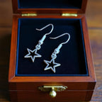 Star Drop Charm Earrings