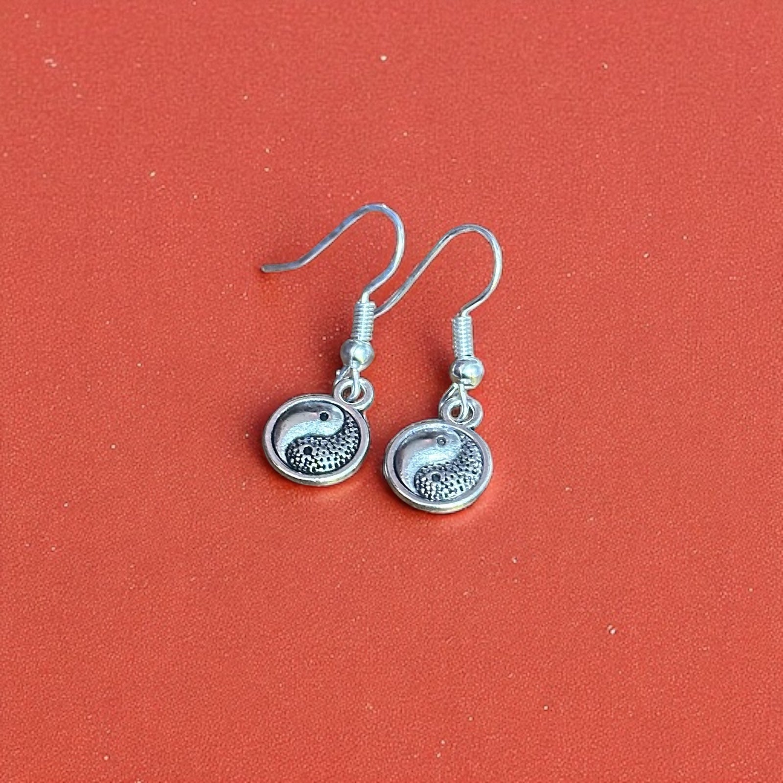 Yin Yang Charm Drop Earrings