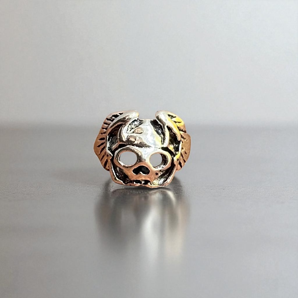 Gothic Horror Biker Bat Skull Statement Ring Silver Tone Halloween Ring - Various Sizes