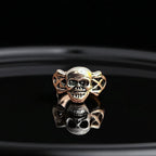 Alternative Gothic Biker XX Skull Ring Silver Tone Halloween Pirate Ring - Various Sizes