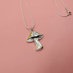 Toadstool Mushroom Pendant Necklace