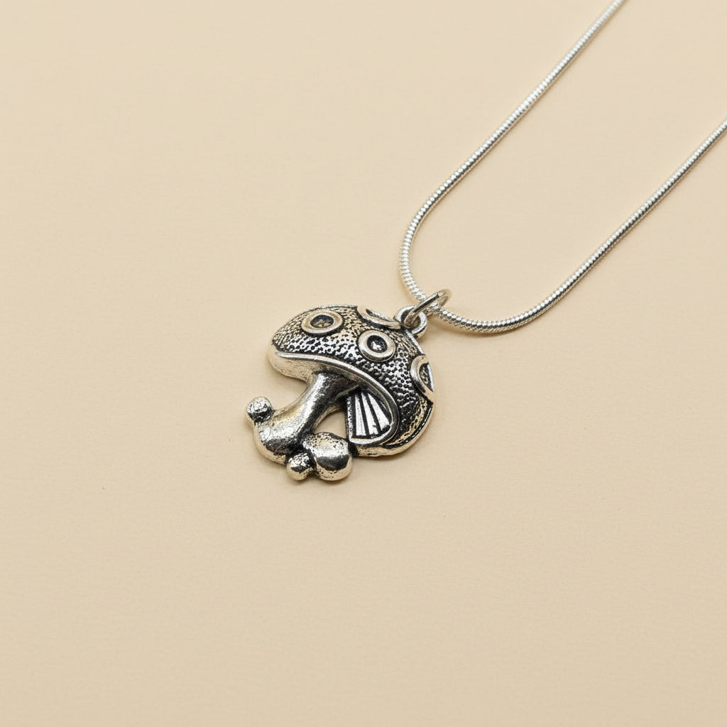 Toadstool Mushroom Pendant Necklace