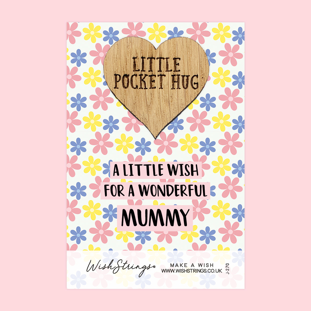 Pocket Hug - Wonderful Mummy | Thoughtful Gift from Kids | Keepsake Token for Sending Hugs & Showing Love to the Best Mum