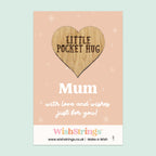 WishStrings “Mum” Pocket Hug | Heartfelt Gift for Mum | Sentimental Hug Token from Son or Daughter | Thinking of You | Letterbox Gift for Mother | Under £5