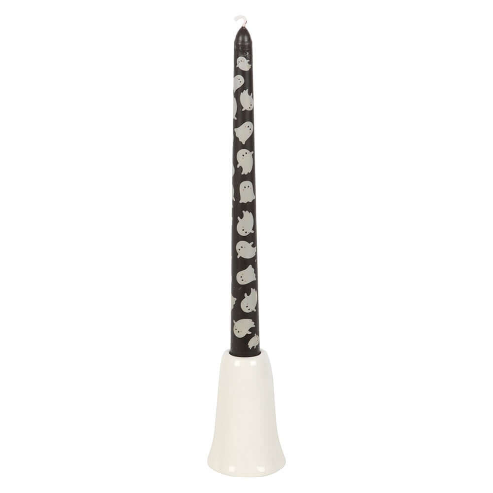 Gothic Gifts Sweet Ghost Candle Holder with Taper Candle