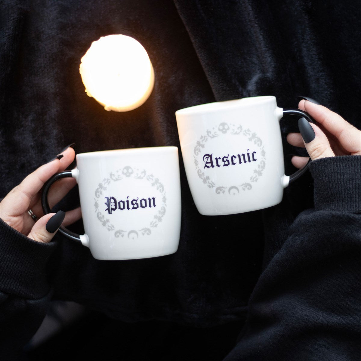 Gothic Gifts Poison & Arsenic Couples Mug Set