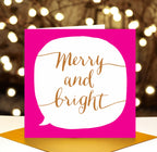 Merry and Bright Song Lyrics Christmas Card