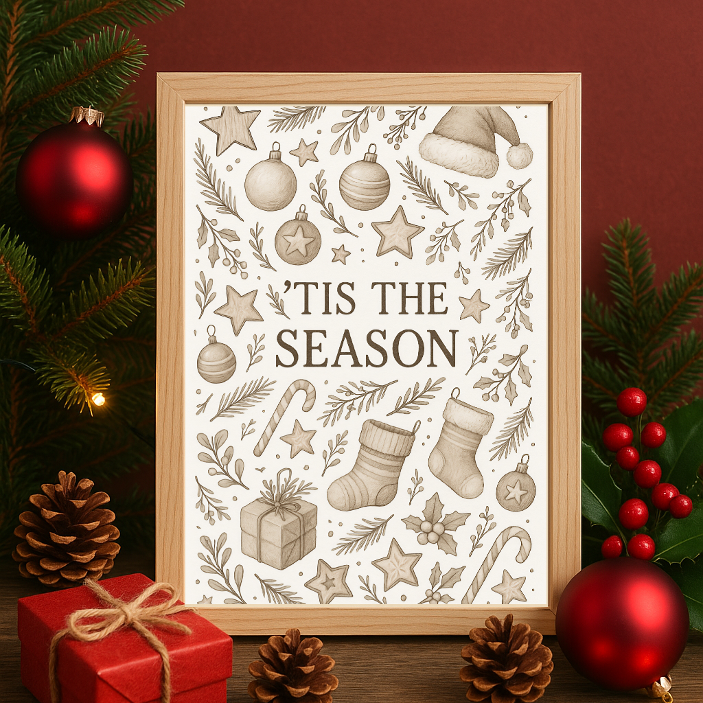 ’Tis the Season Wall Art Christmas Print