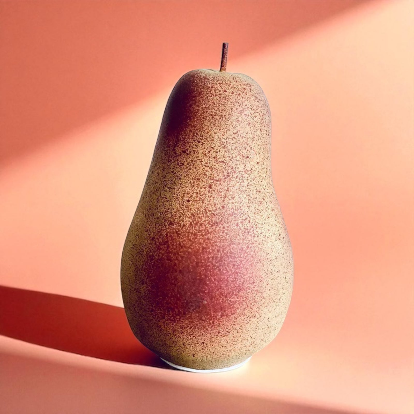 Classic Large Painted Pear Fruit Ornament Red Unique Homeware Gift 17cm