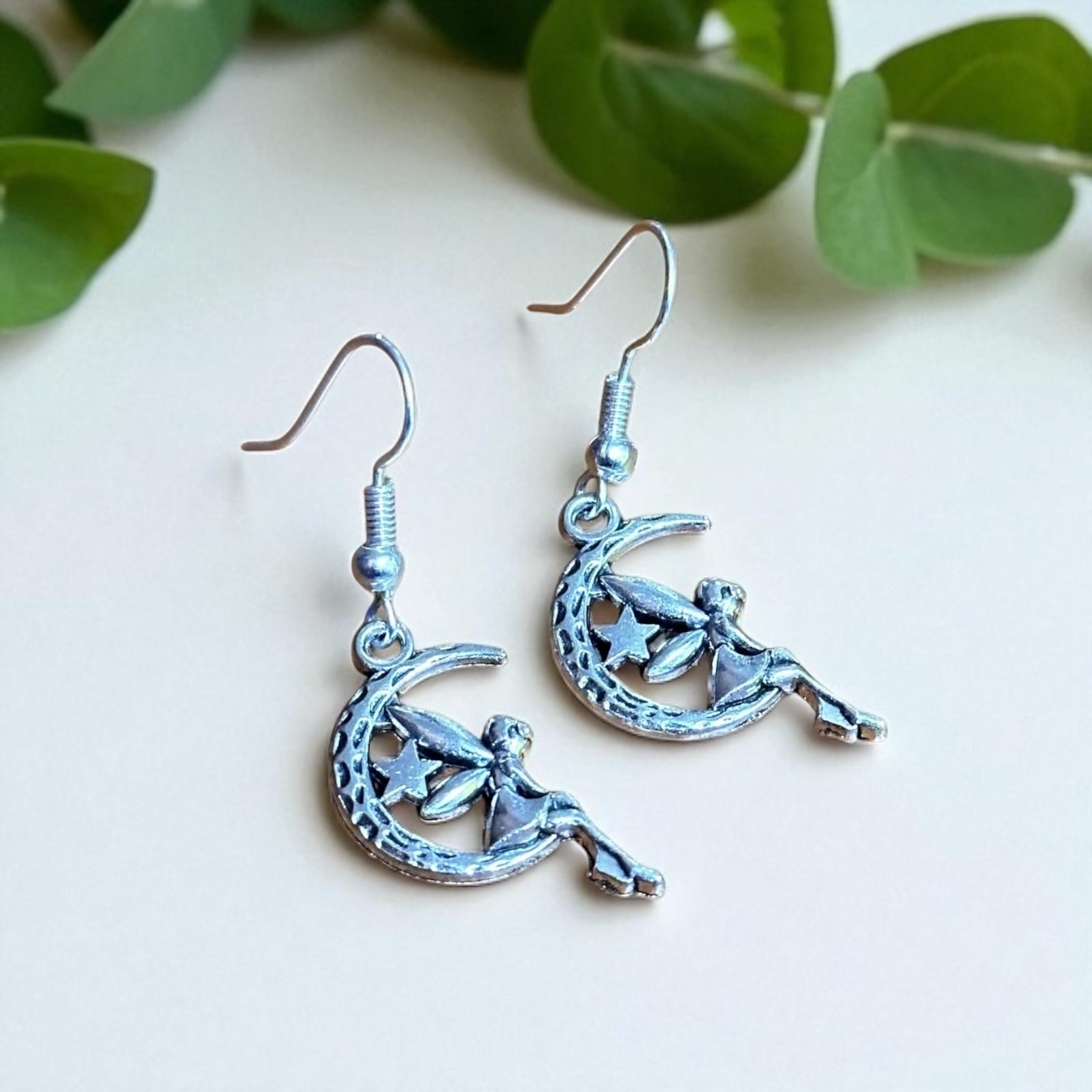 Moon Fairy Charm Drop Earrings