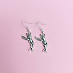 Posing Fairy Charm Drop Earrings pink