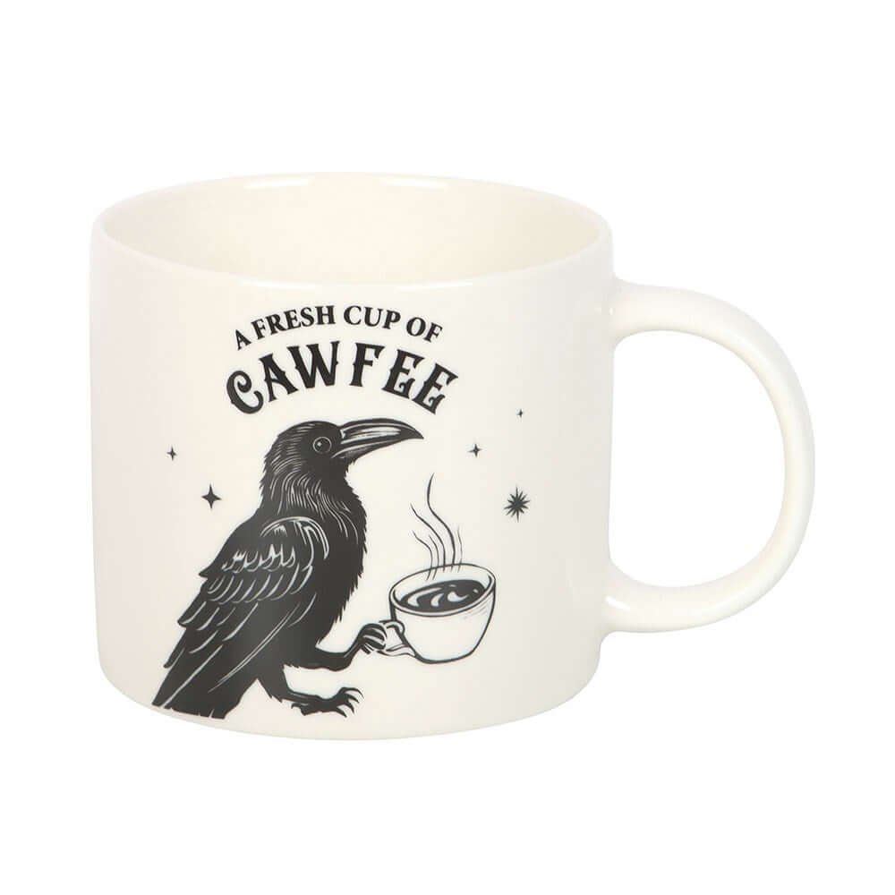 Gothic Gifts Fresh Cup of Cawfee Raven Mug