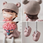 Nordic Cute Resin Hanging Dolls – Sitting Figurine Ornaments for Home Décor
