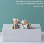Nordic Cute Resin Hanging Dolls – Sitting Figurine Ornaments for Home Décor