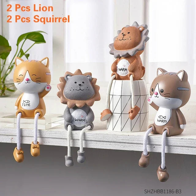 Nordic Cute Resin Hanging Dolls – Sitting Figurine Ornaments for Home Décor