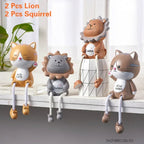 Nordic Cute Resin Hanging Dolls – Sitting Figurine Ornaments for Home Décor