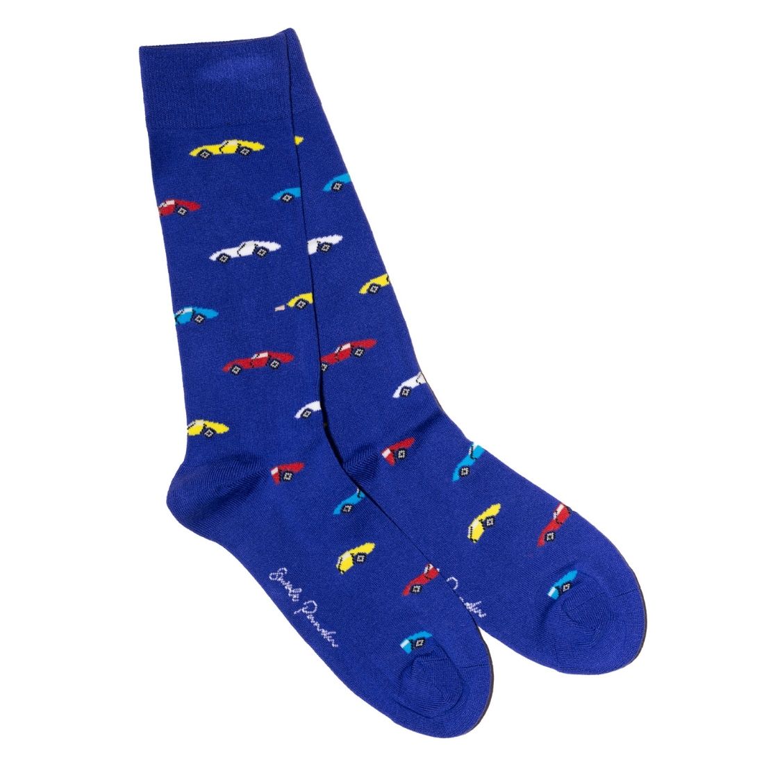 Blue Classic Car Bamboo Socks