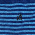 Sky Blue Narrow Striped Bamboo Socks
