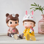 Nordic Cute Resin Hanging Dolls – Sitting Figurine Ornaments for Home Décor