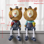 Nordic Cute Resin Hanging Dolls – Sitting Figurine Ornaments for Home Décor