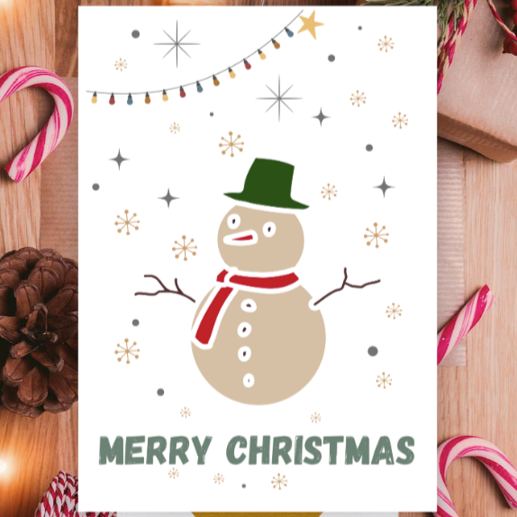 Winter Snowman Christmas eCard