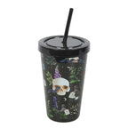 Gothic Gifts Venom & Vines Print Tumbler with Straw