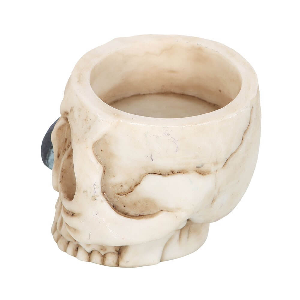 Gothic Gifts Skull Tealight Holder with Snake