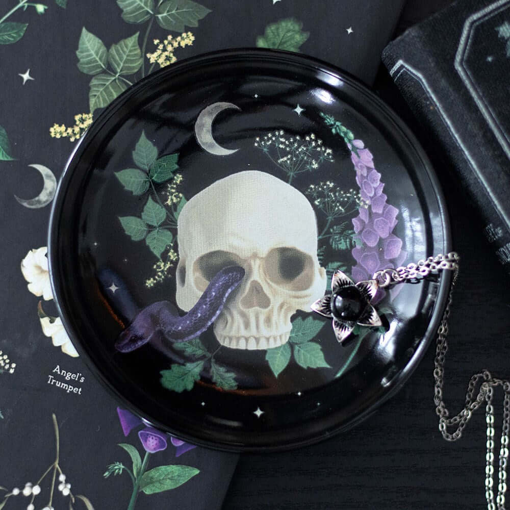 Gothic Gifts Venom & Vines Skull Trinket Dish