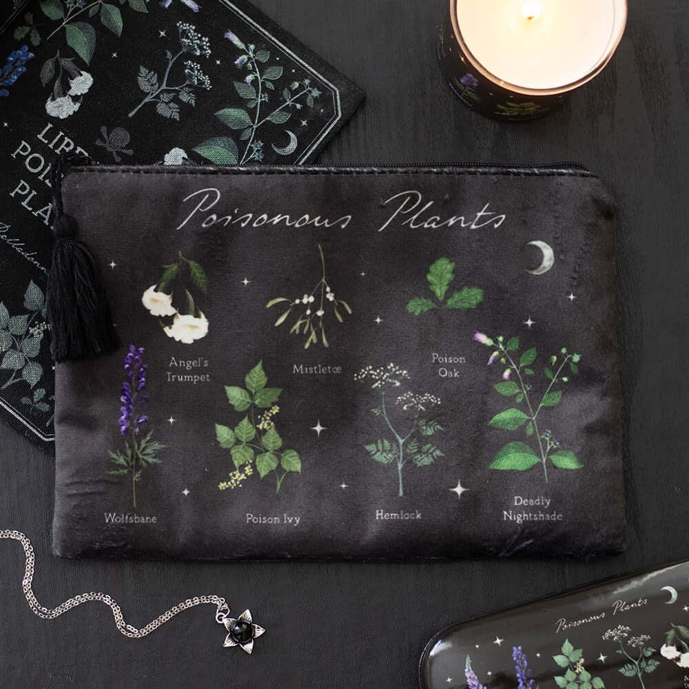 Gothic Gifts Poisonous  Plants Makeup Bag
