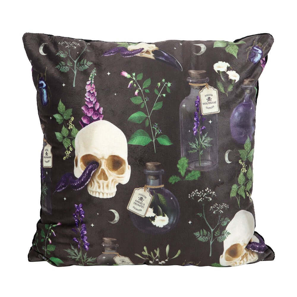 Gothic Gifts 35cm Square Venom & Vines Print Cushion