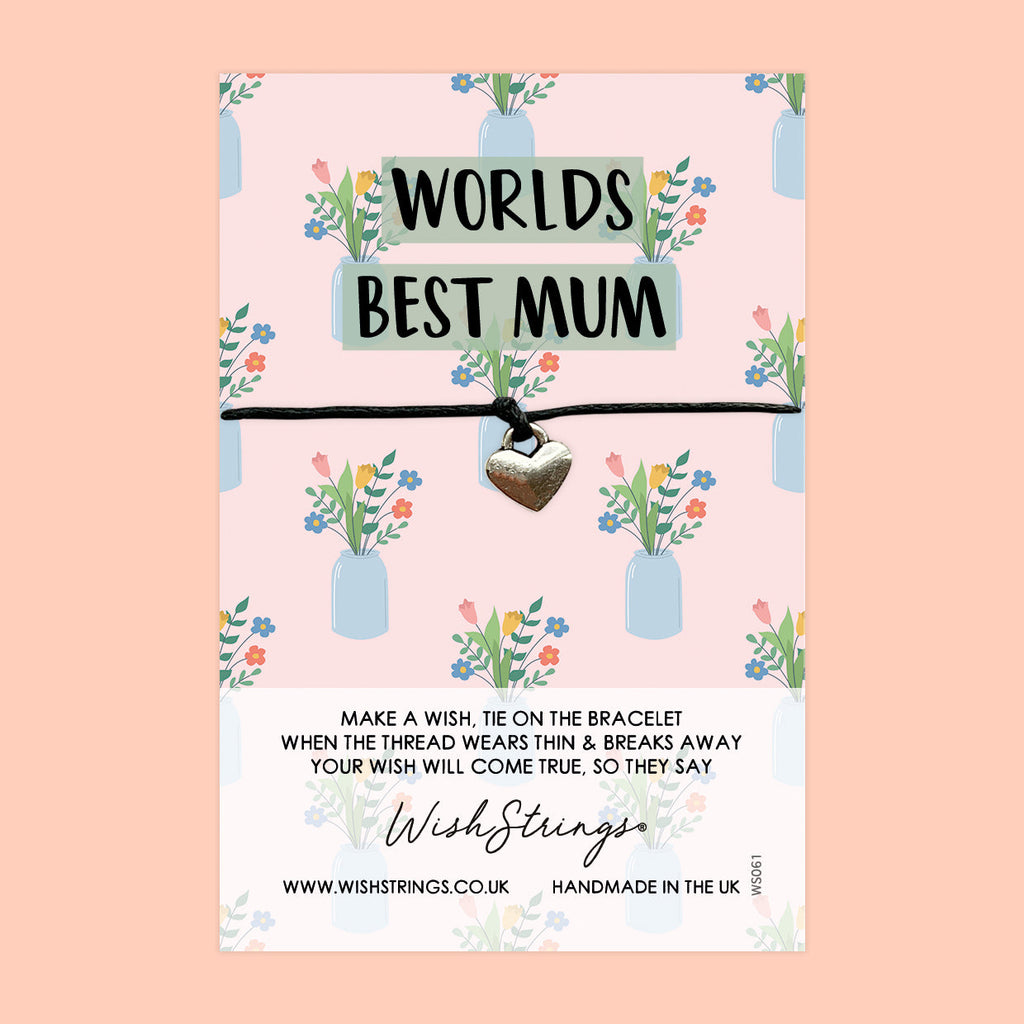 World's Best Mum Bracelet – Wish Bracelet With Gift Card | Mother's Day Gift