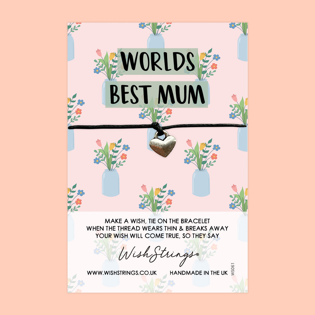 World's Best Mum Bracelet – Wish Bracelet With Gift Card | Mother's Day Gift