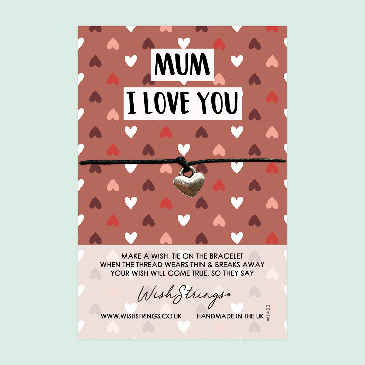 I Love You Mum Bracelet – Handmade Wish Bracelet | Letterbox Gift for Mother’s Day