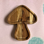 Handmade Acacia Wooden Mushroom Trinket/Ring Dish Bowl 20cm