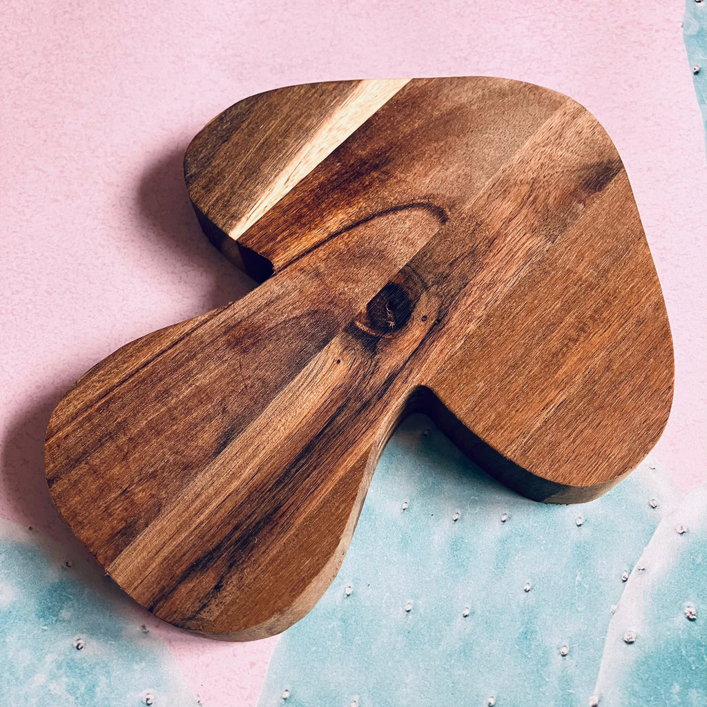 Handmade Acacia Wooden Mushroom Trinket/Ring Dish Bowl 20cm